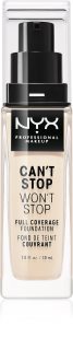 NYX Professional Makeup Can't Stop Won't Stop Full Coverage Foundation podkład mocno kryjący