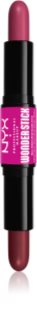 NYX Professional Makeup Wonder Stick Cream Blush dupla végű kontur ceruza árnyalat 04 Deep Magenta N Ginger 2x4 g
