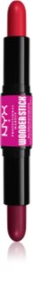 NYX Professional Makeup Wonder Stick Cream Blush stick contour double embout