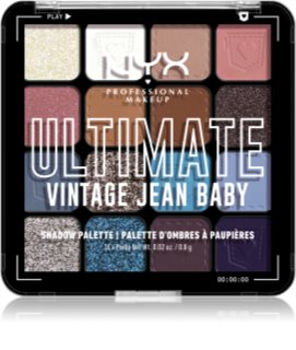 NYX Professional Makeup Ultimate Shadow Palette cienie do powiek odcień Vintage Jean Baby 16 szt.