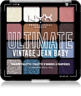 NYX Professional Makeup Ultimate Shadow Palette cienie do powiek odcień Vintage Jean Baby 16 szt.