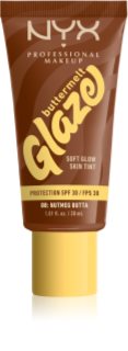 NYX Professional Makeup Buttermelt Glaze fluid rozświetlająco-tonujący SPF 30