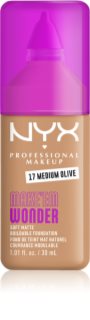 NYX Professional Makeup Make ‘Em Wonder lengvos tekstūros matinis makiažo pagrindas atspalvis 17 Medium olive 30 ml