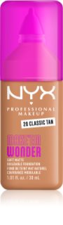 NYX Professional Makeup Make ‘Em Wonder lengvos tekstūros matinis makiažo pagrindas atspalvis 20 Classic Tan 30 ml