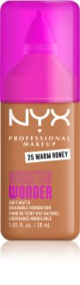 NYX Professional Makeup Make ‘Em Wonder lengvos tekstūros matinis makiažo pagrindas atspalvis 25 Warm Honey 30 ml