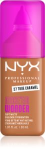 NYX Professional Makeup Make ‘Em Wonder lengvos tekstūros matinis makiažo pagrindas atspalvis 27 True Caramel 30 ml