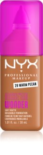 NYX Professional Makeup Make ‘Em Wonder lengvos tekstūros matinis makiažo pagrindas atspalvis 29 Warm Pecan 30 ml