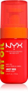 NYX Professional Makeup Fat Oil Body tápláló testolaj hidratálást és fényt biztosít illattal Juicy Boo 70 ml