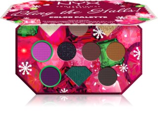 NYX Professional Makeup Xmas Bling The Halls paleta senčil za oči 10 barv 10x0.6 g