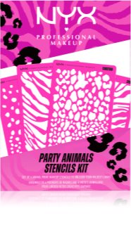 NYX Professional Makeup Party Animals Stencils Kit Stencil per corpo e viso 4 pz