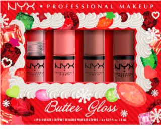NYX Professional Makeup Butter Gloss Xmas coffret para lábios 4x8 ml