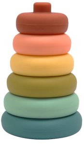 O.B Designs Silicone Stacker Tower stackable tower Cherry 8m+ 1 pc