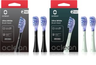 Oclean Ultra White Set ανταλλακτική κεφαλή για οδοντόβουρτσα Black & Green