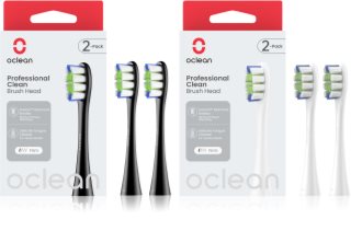 Oclean Professional Clean Set toothbrush replacement heads Black & White