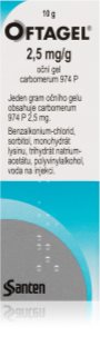 Oftagel Oftagel 2,5mg/g oční gel při syndromu suchého oka 10 g