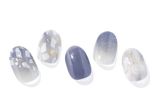 ohora Semi Cured Gel Nail Strips N Gleam Blue nálepky na nehty odstín ND-079-J 1 ks
