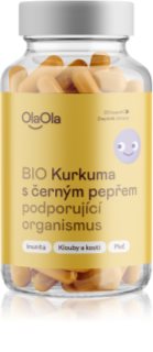 OlaOla Kurkuma s černým pepřem podporující organismus přírodní antioxidant v kapslích 90 cps