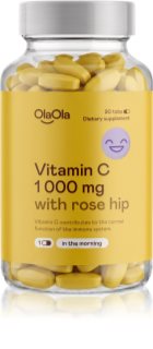 OlaOla Vitamín C 1 000 mg with rosehip tablety na podporu imunitného systému príchuť Rosehip 90 tbl
