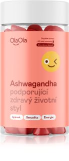OlaOla Ashwagandha podporující zdravý životní styl žvýkací měkké tobolky pro podporu fyzického a duševního zdraví 60 ks