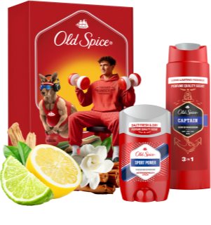 Old Spice Sport Power & Captain Gym Set Gavesæt
