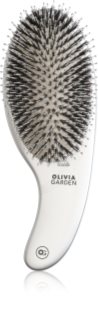 Olivia Garden Expert CURVE Nylon Silver kefa na vlasy so štetinami z diviaka 1 ks