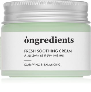 Ongredients Fresh Soothing Cream ľahký hydratačný gélový krém 50 ml