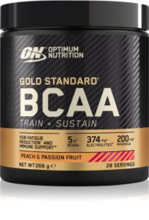 Optimum Nutrition Gold Standard BCAA Train + Sustain kompleks aminokwasów z witaminami smak Peach & Passion Fruit 266 g