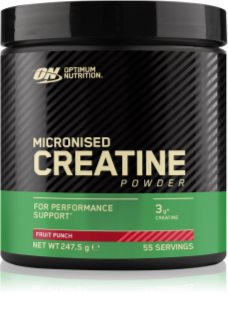 Optimum Nutrition Micronised Creatine Powder podpora sportovního výkonu příchuť Fruit Punch 247.5 g