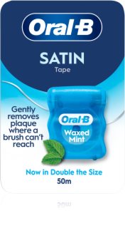 Oral-B Satin Tape Waxed Mint fio dental hortelã 50 m