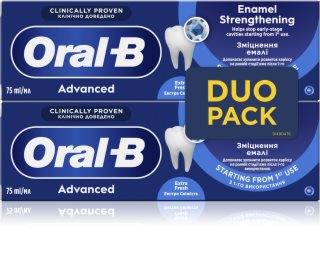 Oral-B Advanced Enamel Strengthening fogkrém a fogzománc megerősítésére Extra Fresh 2x75 ml
