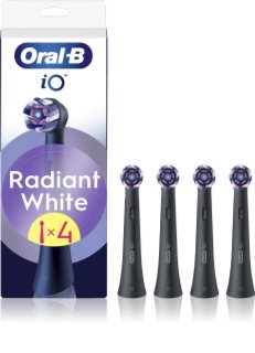 Oral B iO Radiant White náhradní hlavice pro zubní kartáček s bělicími vlákny Black 4 ks