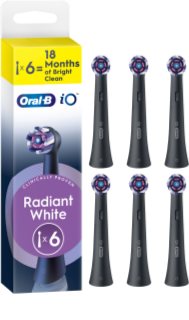 Oral-B iO Radiant White Hambaharja varuharjapead valgendavate harjastega Black 6 tk