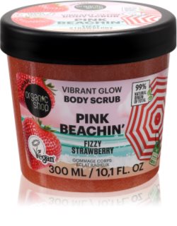 Organic Shop Body Scrub Pink Beachin' aufhellendes Bodypeeling Duft Fizzy Strawberry 300 ml