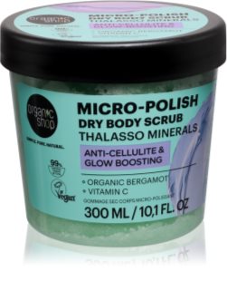Organic Shop Thalasso Micro-Polish Dry Body Scrub rozjasňující tělový peeling na pokožku s celulitidou 300 ml