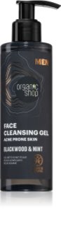 Organic Shop Men Blackwood & Mint gel limpiador para hombre 200 ml