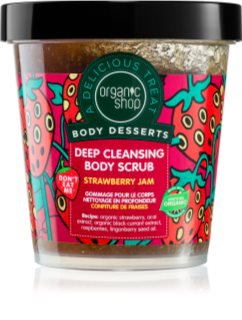 Organic Shop Body Desserts Strawberry Jam giliai valantis šveitiklis kūnui 450 ml