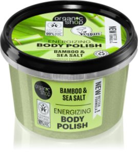 Organic Shop Organic Bamboo & Sea Salt verkwikkende bodyscrub 250 ml