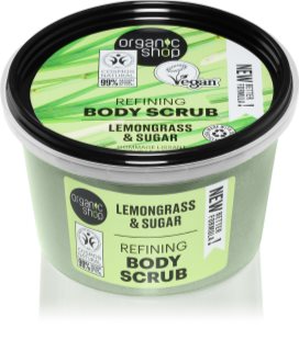 Organic Shop Lemongrass & Sugar Milde Peeling voor het Lichaam 250 ml