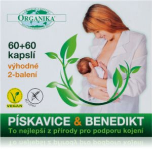 Organika Benedikt lékařský + Pískavice řecké seno kapsle (pro podporu kojení) pro ženy