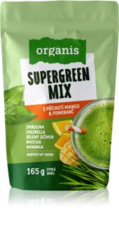 Organis Supergreen Mix prášok na prípravu nápoja príchuť Mango & Orange 165 g