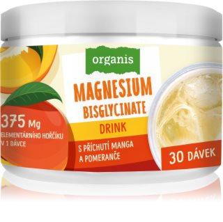 Organis Magnesium Bisglycinate Drink rozpustný nápoj příchuť Mango & Orange 102 g