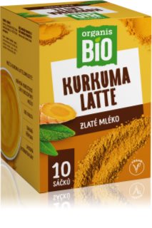 Organis Kurkuma Latte BIO prášok na prípravu nápoja bez laktózy 10x28 g