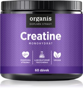 Organis Creatine Monohydrate prášek pro podporu sportovního výkonu 300 g