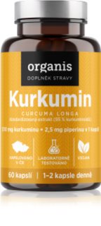 Organis Kurkumin + piperin kapsle pro udržení vitality 60 cps