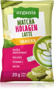 Organis Matcha Collagen Latte prášok na prípravu nápoja príchuť Vanilla 20 g