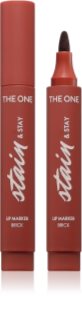 Oriflame The One Stain & Stay barra de labios de larga duración en rotulador tono Brick 2.5 g