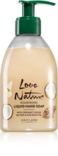 Oriflame Love Nature Cacao Butter & Coconut Oil Barojošas šķidrās ziepes rokām 300 ml