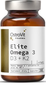 OstroVit Elite Omega 3 D3 + K2 kapsułki do prawidłowego funkcjonowania serca i mózgu 30 caps.