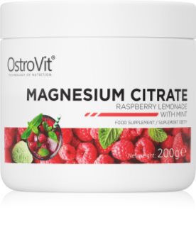 OstroVit Cytrynian Magnezu proszek przy niedostatecznej podaży magnezu w diecie smak Raspberry Lemonade with Mint 200 g