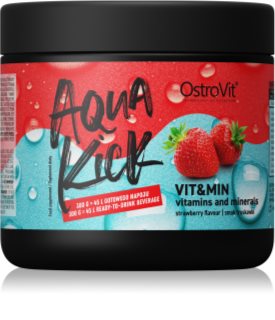 OstroVit Aqua Kick Vit&Min napój rozpuszczalny z witaminami smak Strawberry 300 g